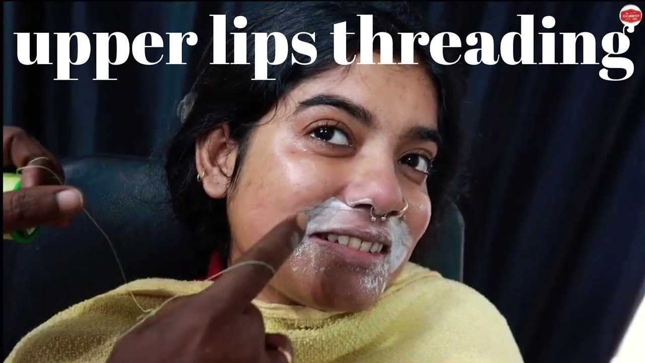 upper lips threading beautiful video #threading