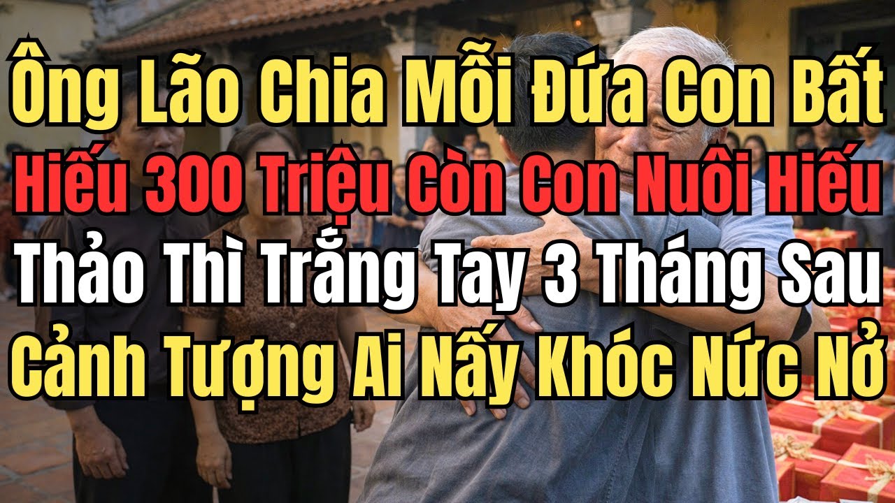 Ông Lão Chia Mỗi Đứa Con Bất Hiếu 300 Triệu, Còn Con Nuôi Hiếu Thảo Thì Trắng Tay. Nhưng 3 Tháng Sau