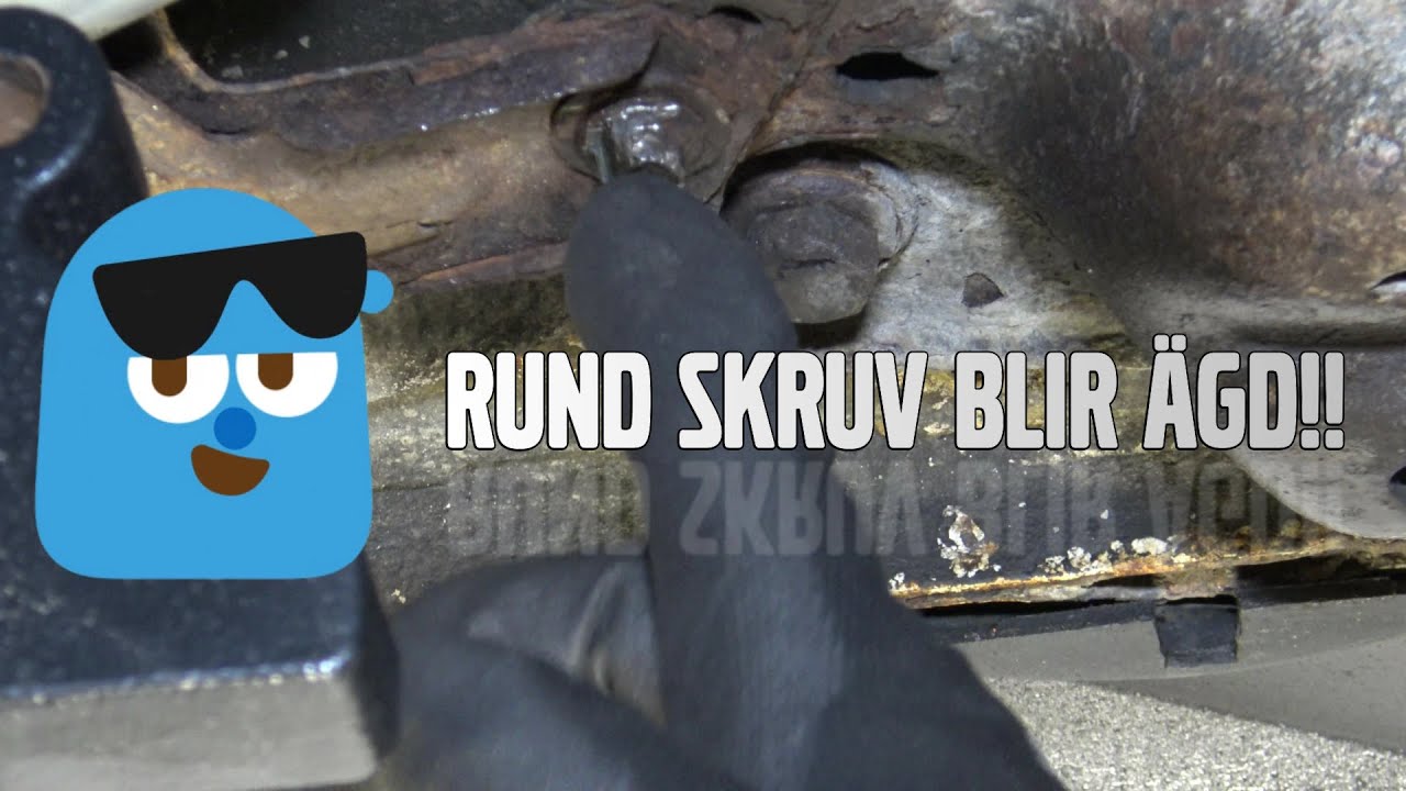 Lossar rund skruv med borr och grispitt på 