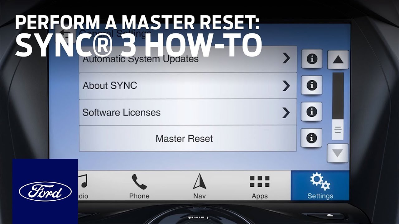 SYNC&reg; 3: How to Perform a Master Reset | Ford How-To | Ford