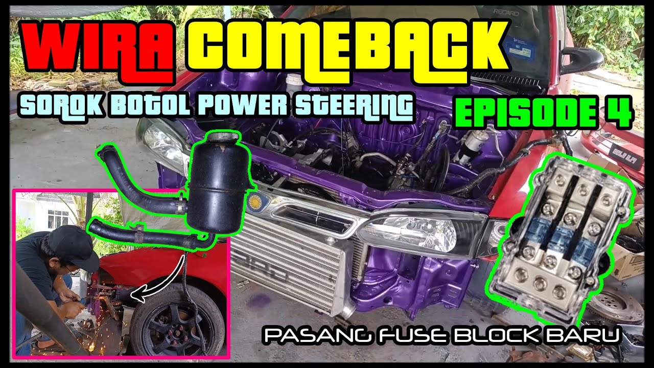 EP4 - WIRA COMEBACK - RESTORE PART ENGINE - SOROK BOTOL POWER STEERING - KEMAS WIRING