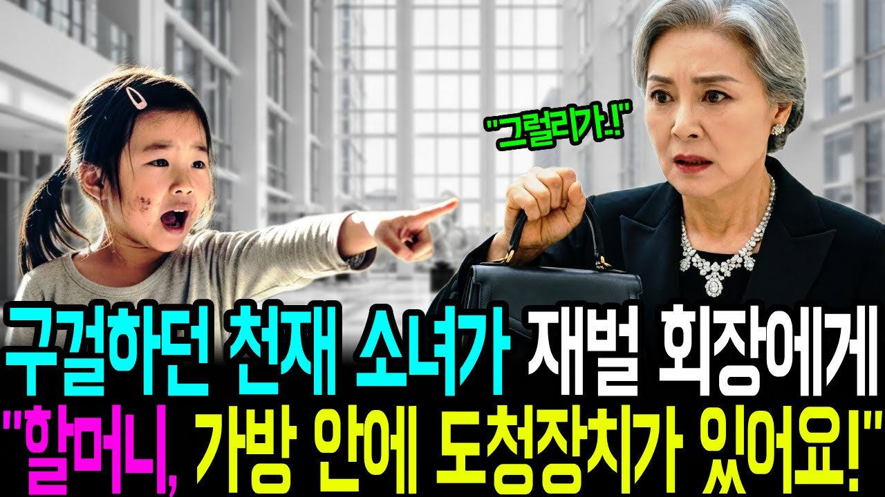 구걸하던 천재 소녀가 재벌 회장에게 할머니, 가방 안에 도청장치가 있어요
