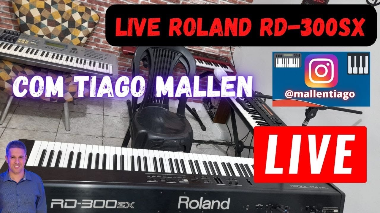 LIVE ROLAND RD-300 SX (PIANO STAGE TOP) E PODE SER SEU! LIVE COM TIAGO MALLEN #roland #tecladista