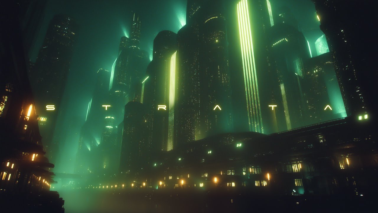 STRATA - Ambient Blade Runner | Calming Los Angeles Cyberpunk w/ Rain for Focus & Sleep