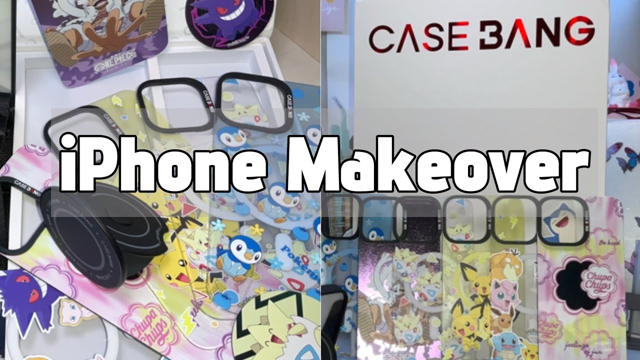Aesthetic Unboxing NEW IPHONE 16 PRO MAX Accessories from CASE BANG 💥 cute Pokemon style Iphone💙