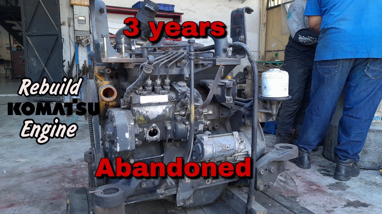 REBUILD / GENERAL OVERHAUL  KOMATSU ENGINE 4D95L WITH HIGH OIL CONSUMTION CASE  / INSTALL TO PC 78