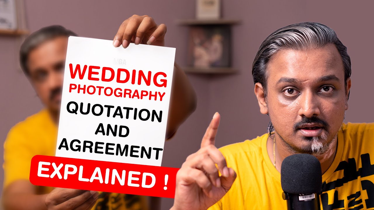 Wedding Photography - Invoice, Quotation & Agreement | What things to include in Quotation