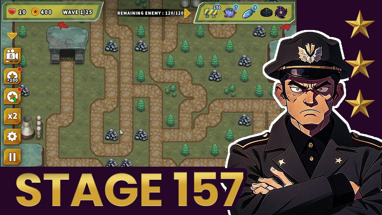 Turret Defense King - Stage 157 Playthrough