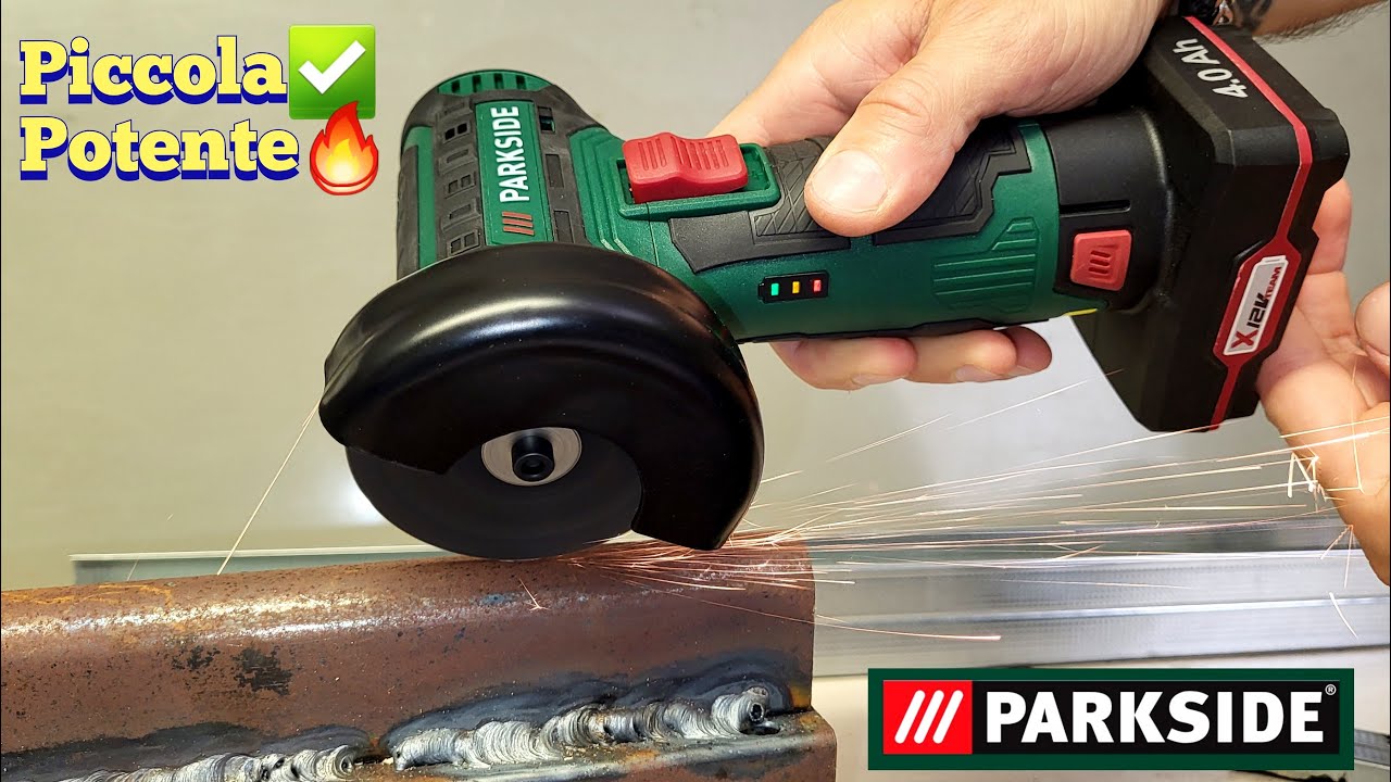 Mini smerigliatrice angolare Parkside 12v by lidl | cordless angle grinder | winkelschleifer