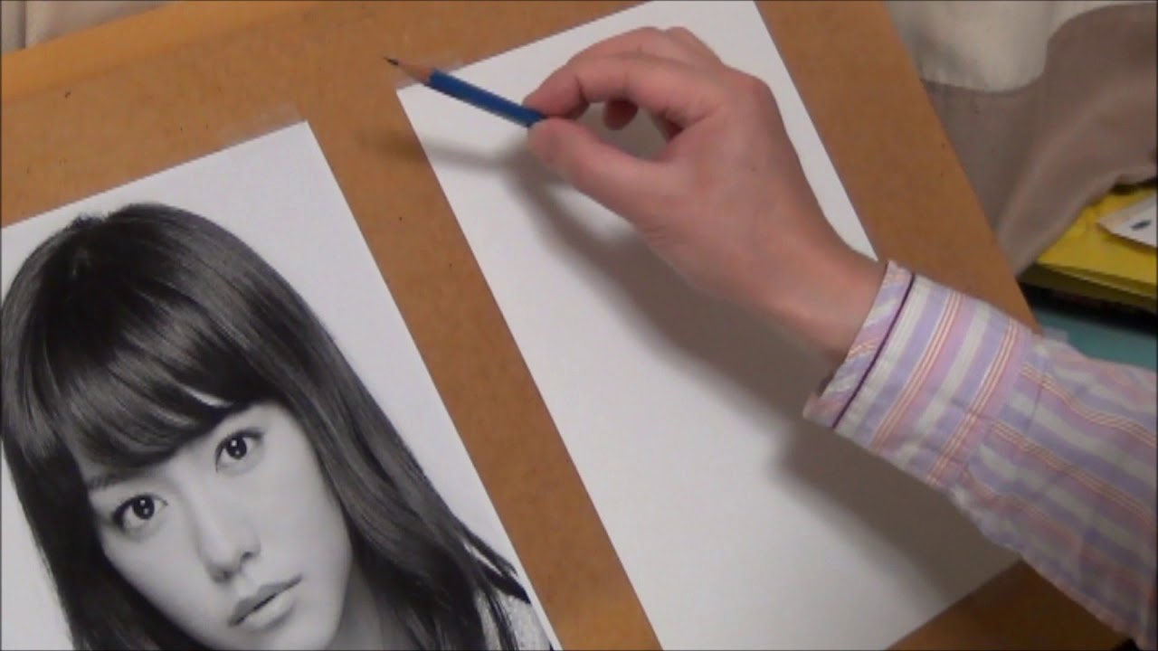 鉛筆画 桐谷美玲 下描きの一部始終