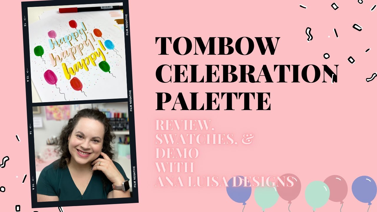 Tombow CELEBRATION Palette--Is it Worth the $$$--Review, SWATCHES, & Demox