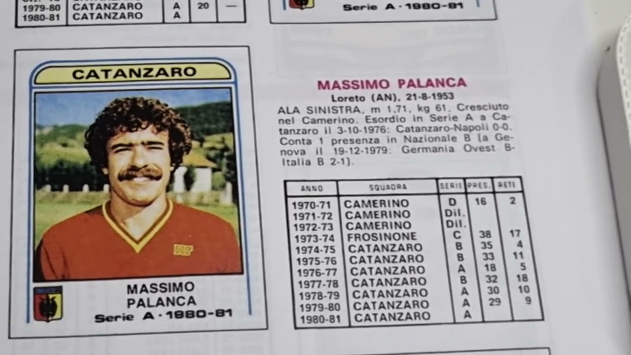 Catanzaro 80-81 Album Calciatori figurine Panini - Serie A storia del calcio in immagini