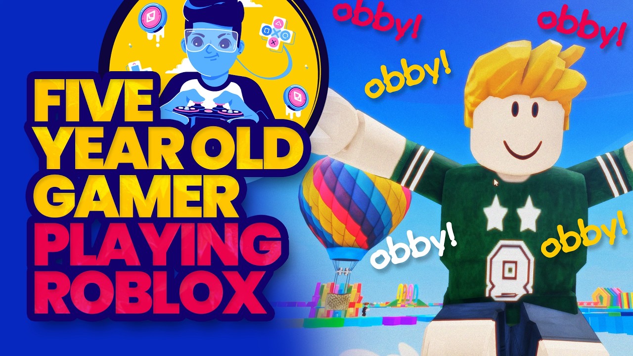 Five year old gamer playing Roblox 🎮 | Rainbow Obby!!!