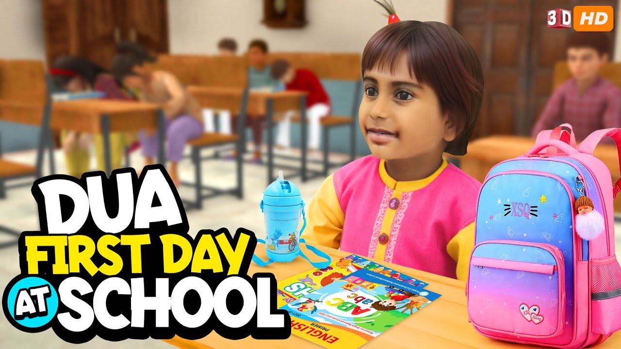 Dua First Day at School 🏫📚 Zainab Ke Papa Cartoon | Funny Story PopCorn Kahani Tv