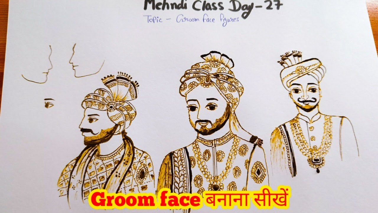 Free Basic to Bridal Mehndi Class Day 27 | Groom face mehndi designs | Mehndi class