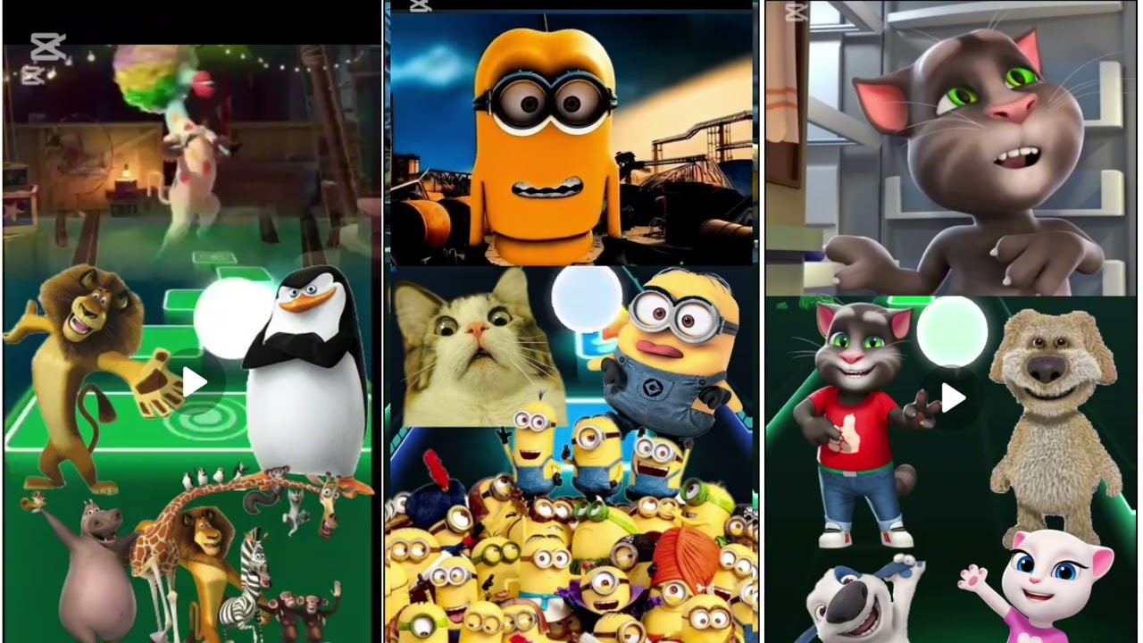 Talking Tom, Jerry & Minions 🎶 Tiles Hop Fuse #music Coffin danse.#tileshop Tiles hop fuse