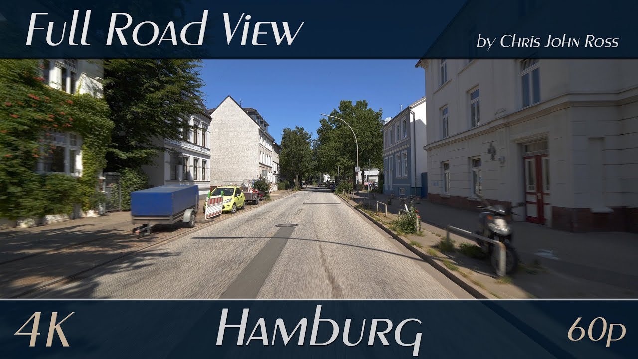 Hamburg, Germany: Bahrenfeld - Bahrenfelder Kirchweg, Von-Sauer-Stra&szlig;e - 4K (UHD/2160p/60p) Video