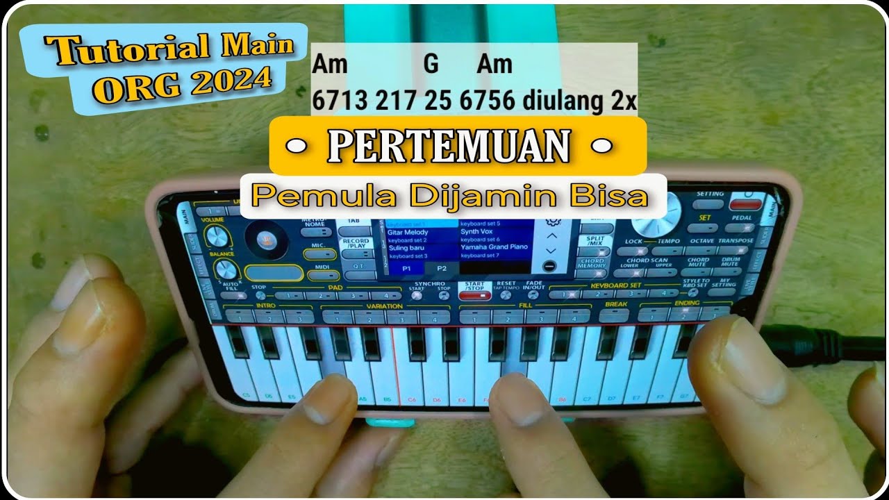 DiKHUSUSKAN Buat PEMULA • Tutorial Lagu PERTEMUAN Manual ORG + SET