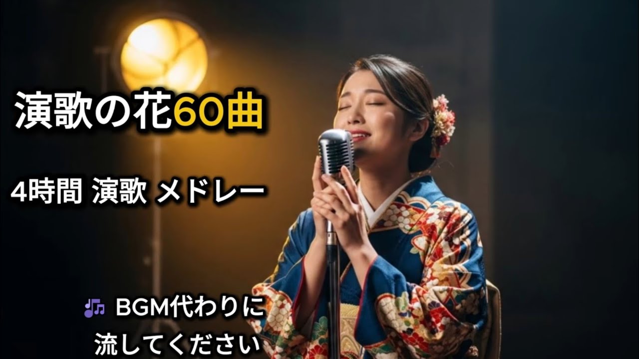 心を癒す女性演歌｜しっとり名曲60選 4時間メドレー【作業用BGM】