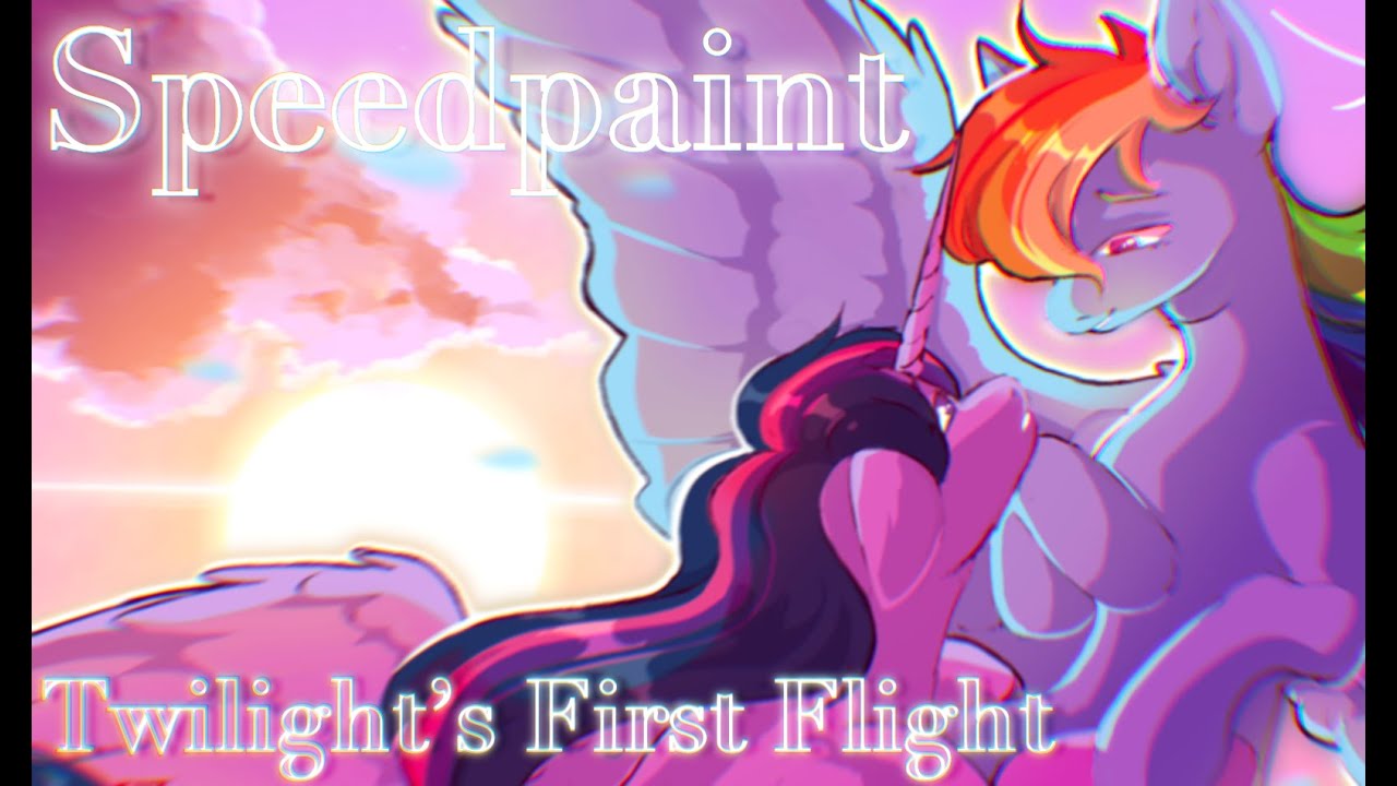 Twilight's First Flight - TwiDash Fanart [MLP Speedpaint]