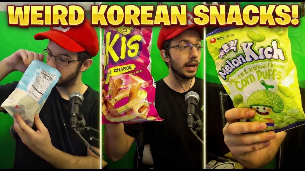 Weird Korean Snacks! (Bread + Churro Takis + Melon Puffs)