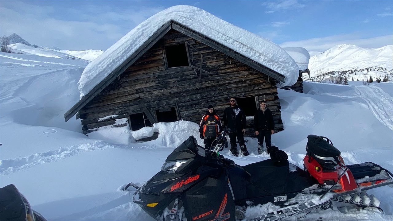 Spring ride in Alaska's Mountains to a Gold Mine built in the 1930's
