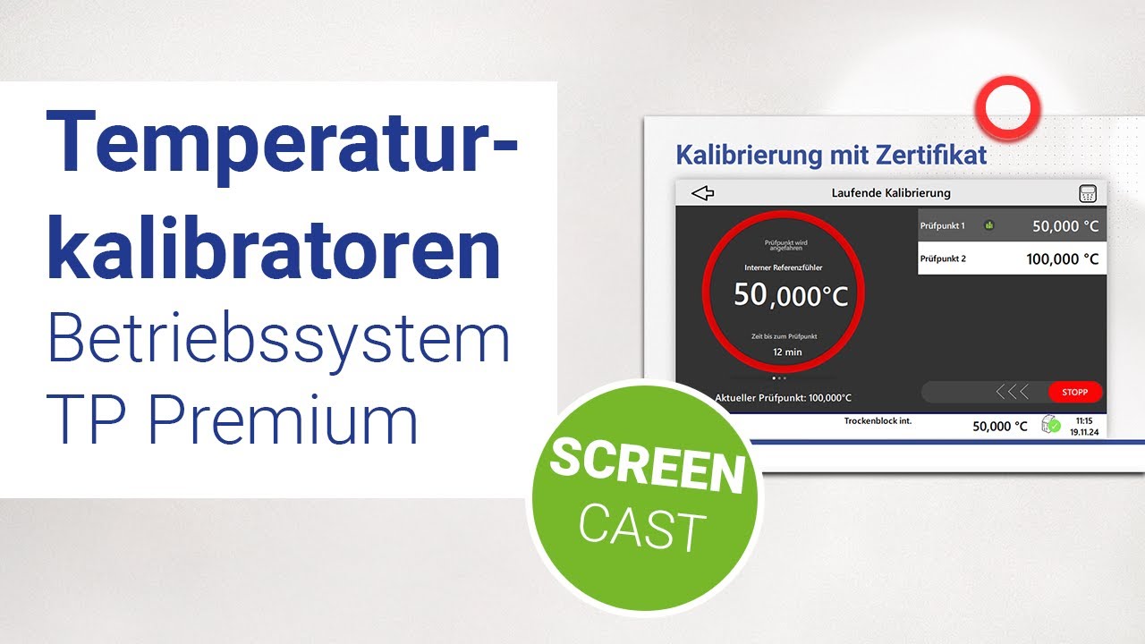 SIKA TP Premium Temperaturkalibratoren Menüführung | Schritt-für-Schritt-Anleitung | Betriebssystem