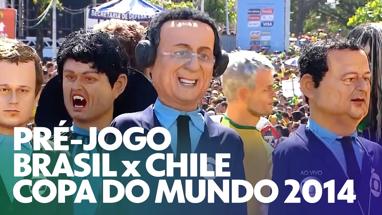 BRASIL x CHILE | PRÉ-JOGO da Globo na COPA DO MUNDO 2014 - Galvão Bueno no Mineirão (28/06/2014)