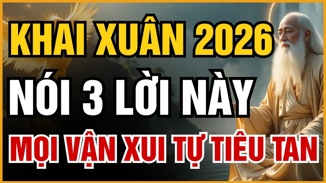 KHAI XUÂN 2026: CHỈ CẦN MỈM CƯỜI VÀ NÓI 3 LỜI NÀY, VẬN XUI TỰ TAN, TIỀN BẠC ÙA VÀO