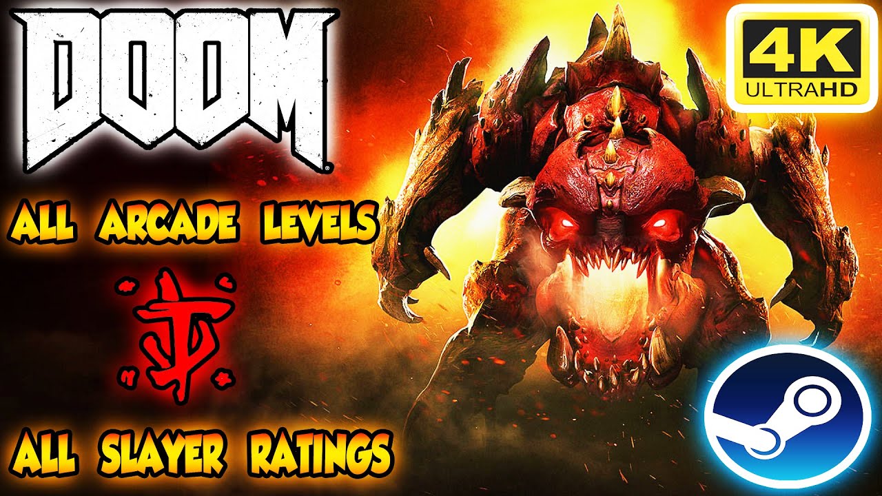 Doom 4 (2016) - All Arcade Modes 100% Complete (Ultra-Nightmare, All Slayer Ratings) (UHD) [4K60FPS]