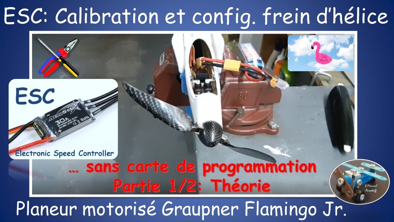 Théorie | ESC moteur brushless: config. frein d'hélice et calibration | Motoplaneur Flamingo Jr.