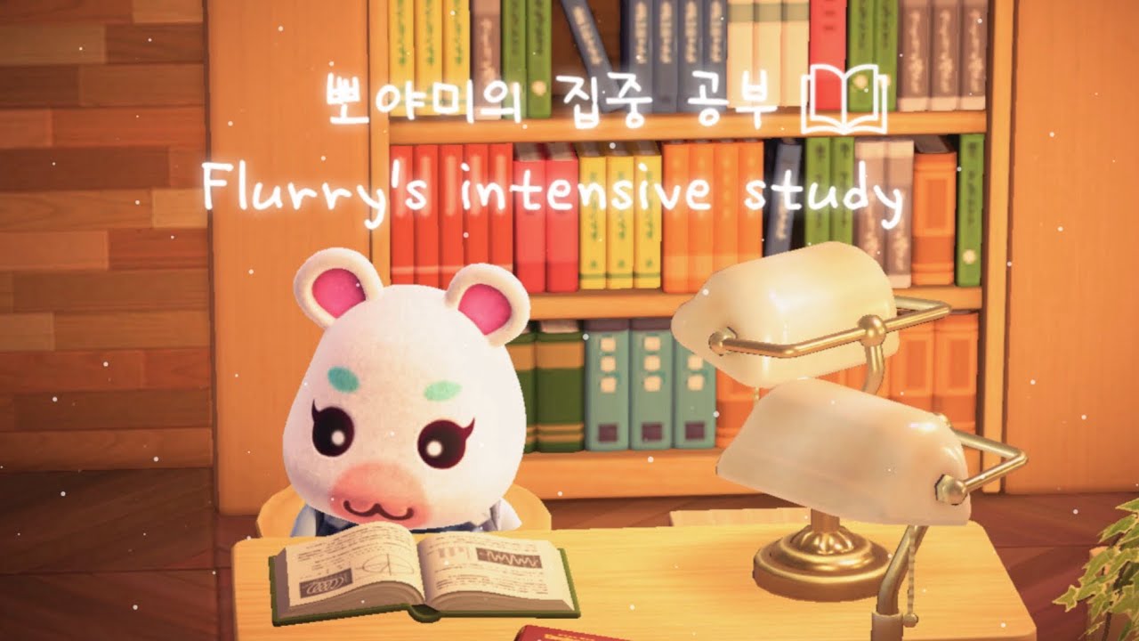 【모동숲 asmr】 뽀야미의 집중 공부 📑🔥 | 백색소음 2 hours 