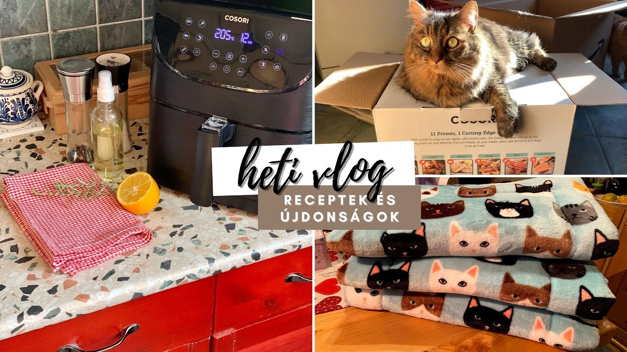 Varrogatás + ÚJ Cosori Air Fryer + RECEPTEK (churros + szűzérme, grill zöldségek) - HETI VLOG 🌟❤️