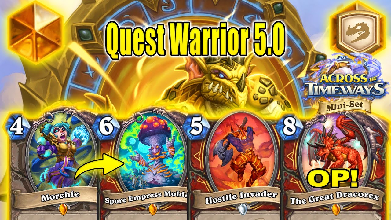 Best Quest Warrior 5.0 Deck Craft & Defeat Aggro Decks At Across the Timeways Mini-Set | Hearthstone