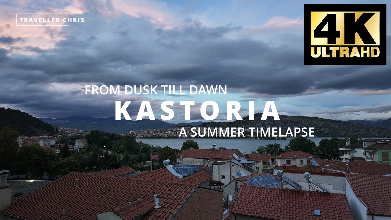 Δύση και Ανατολή στην Καστοριά | From Dusk Till Dawn: Summer Nightlapse in Kastoria, MK, Greece | 4K