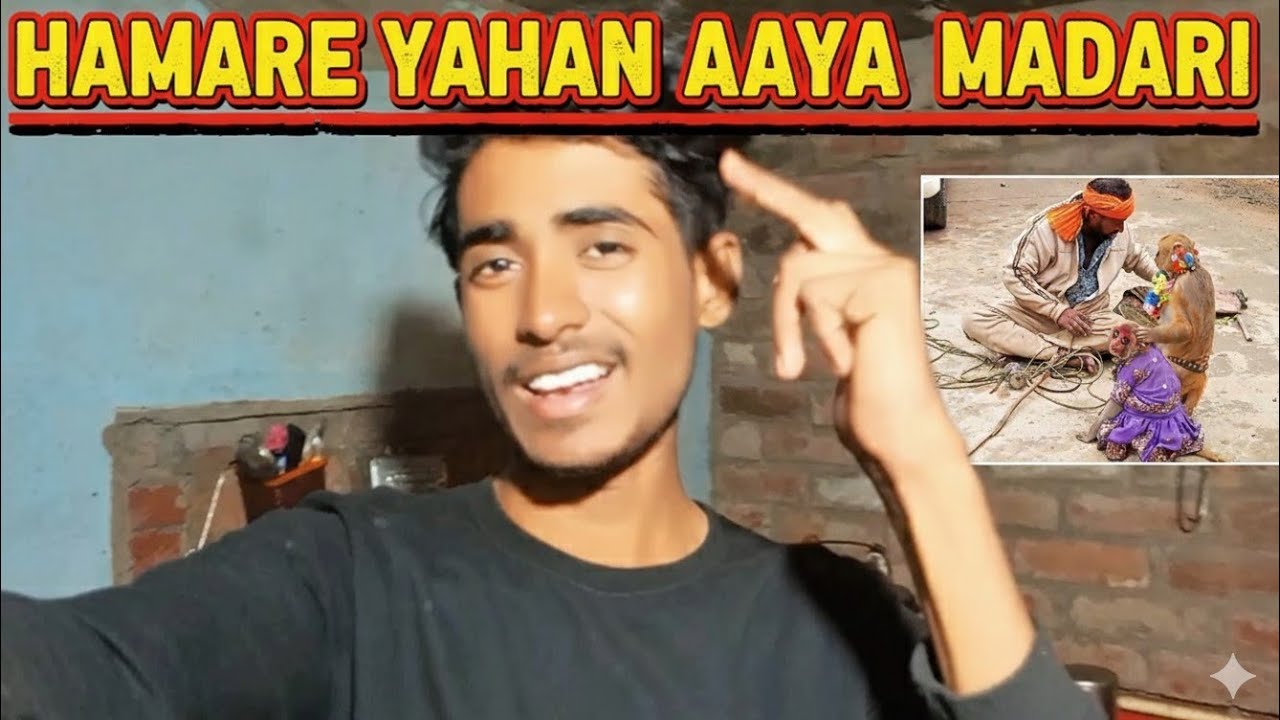 Hamare yahan aaya madari 🧔🐒@Pankaj_vlogs1k #subscribers #channel 