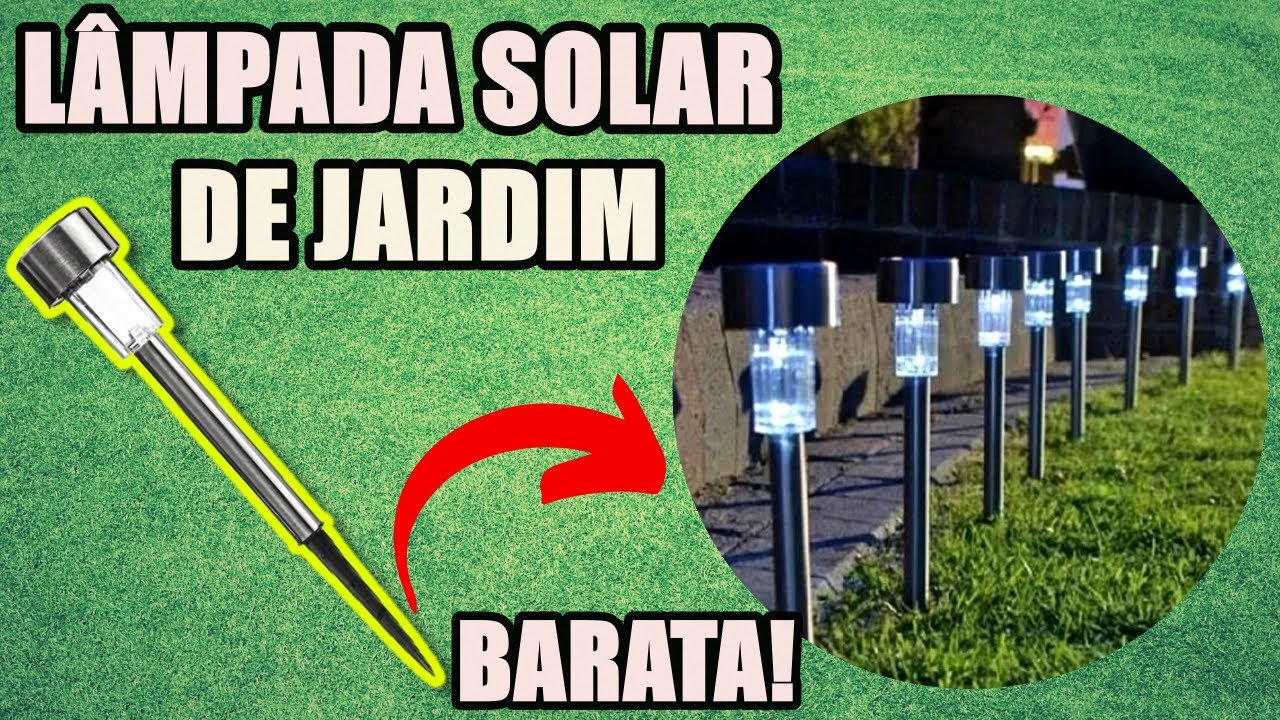 [BARATINHA!] Lâmpada solar espeto para jardim! A Luminaria espeto mais barata da internet!