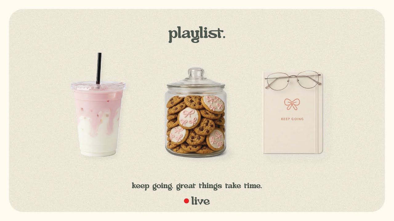 keep going, great things take time 🎀 study with me LIVE (coquette aesthetic, cozy lofi)