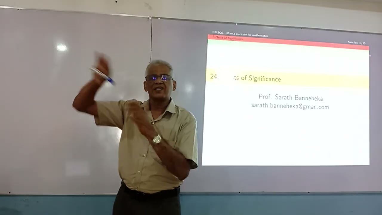 Statistics I Lecture 15 part 1