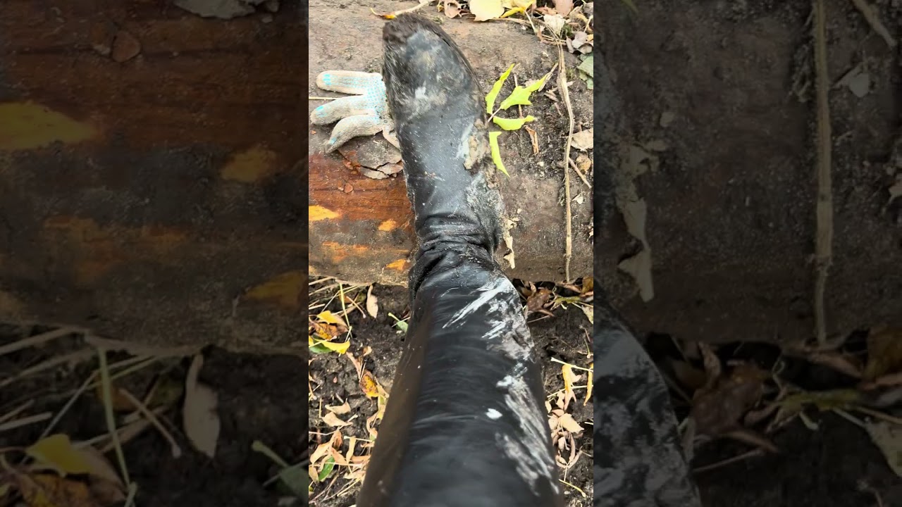 Knee le pepe leather boots destroy and abuse in mud