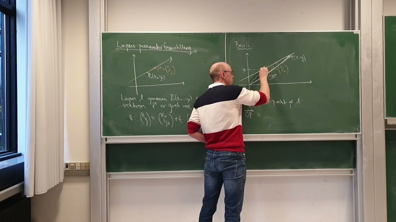 Linjens parameterfremstilling - bevis