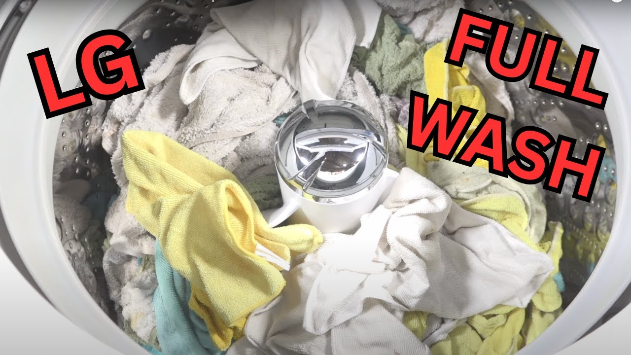 Full Wash: LG WT7305 FULL Load of Shop Towels