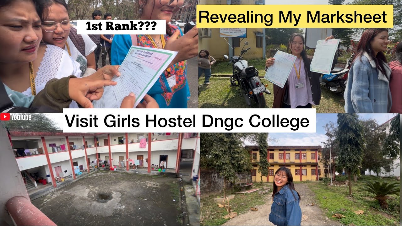 Daily vlog: Revealing my marksheet😁|| 1st Rank??| Visit Girls Hostel DNGC☘️| Life in Arunachal🇮🇳