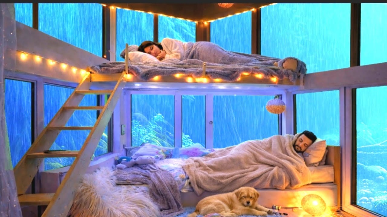 Fall Asleep Fast In 3 Minutes With Torrential Rain On Tin Roof & Powerful Thunder Sounds At Night |