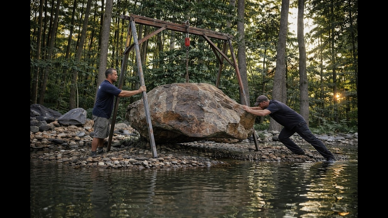 Building This in Silence — A Forest Pond Created with Care