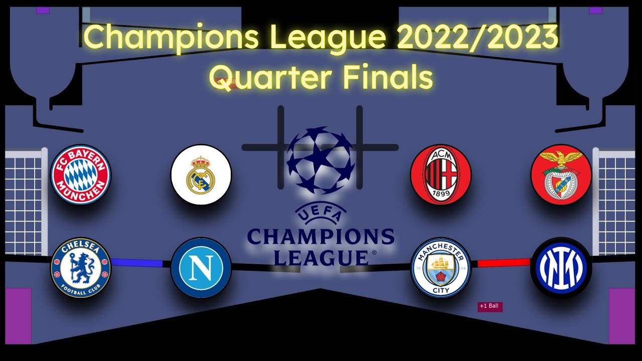 Champions League 2022/2023 Quarter Finals to Final | Marble Race Elimination