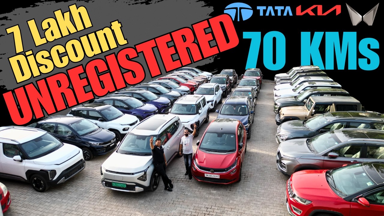 70 KMs Unregistered Cars 7 Lakh Discount | Scorpion, Thar, Harrier, Syros, Karens, Carnival, Safari