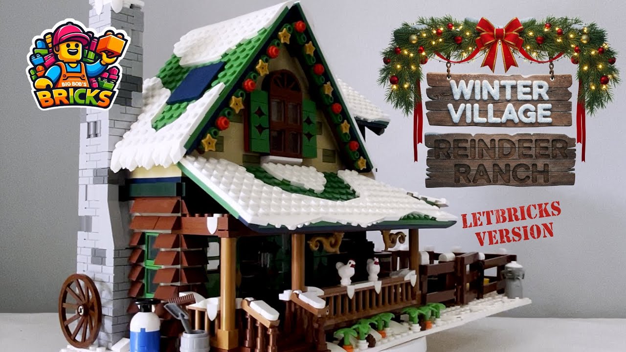 My MOC is a REAL SET! Winter Village Reindeer Ranch Review (Letbricks Version)