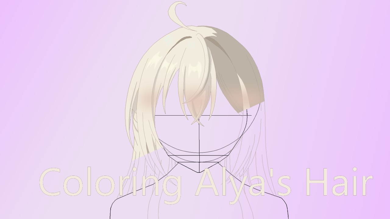 Coloring Alya's Hair Speed Draw