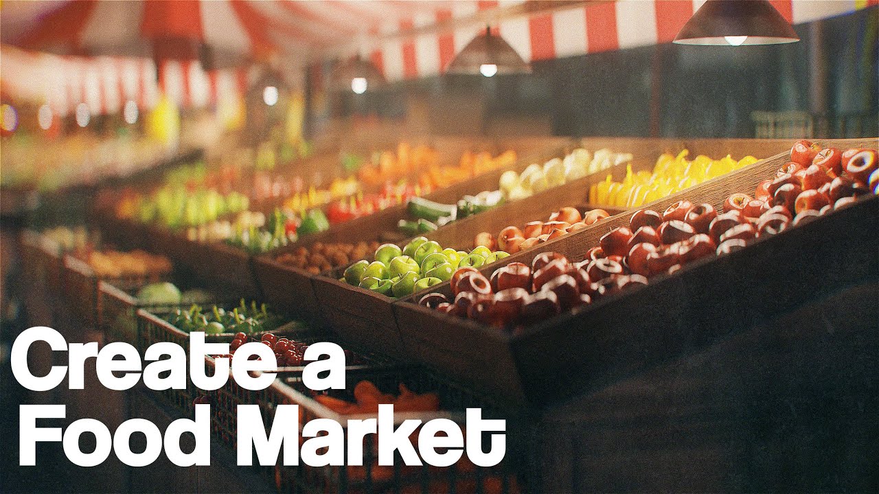 Create a Food Market in Blender - Art Tutorial Breakdown